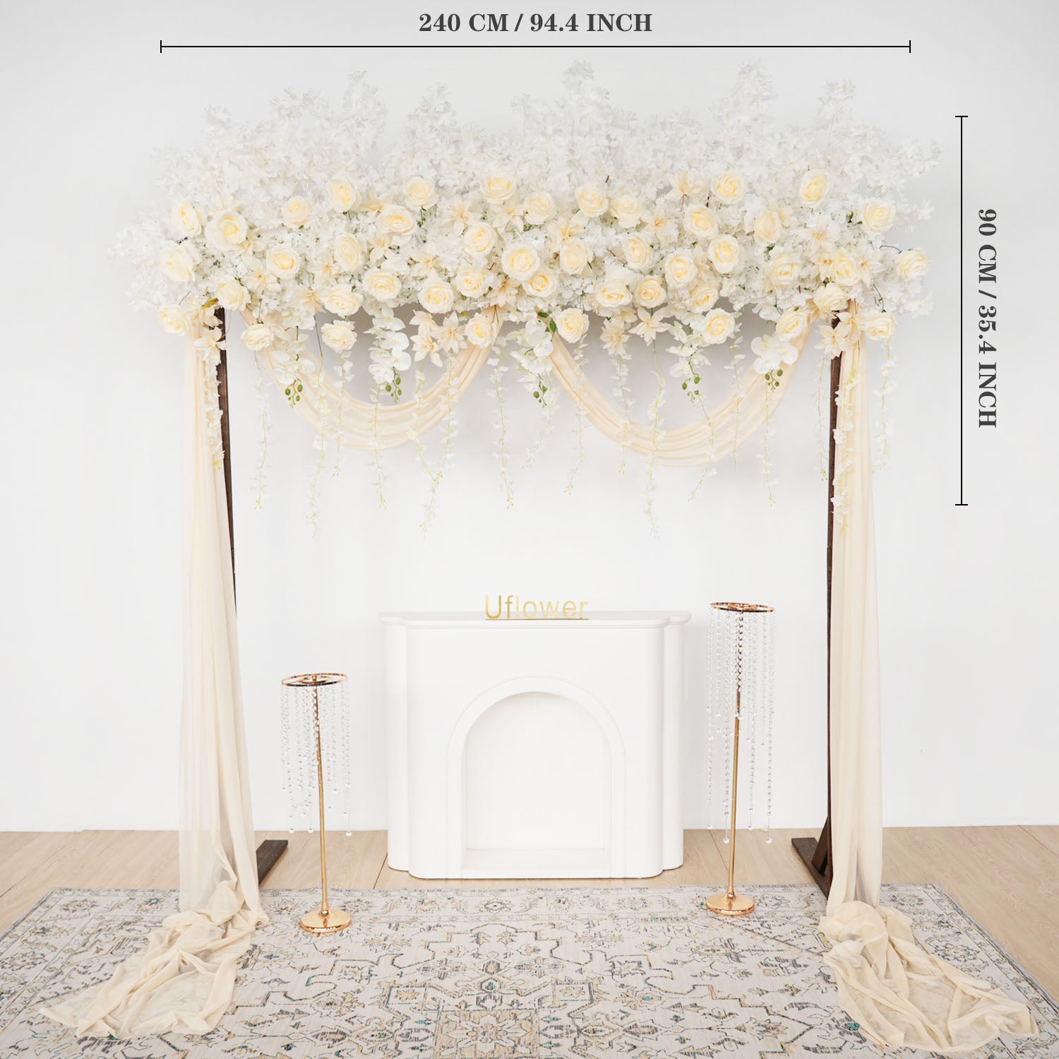 Rose Backdrop Flower Arrangement 25 picture